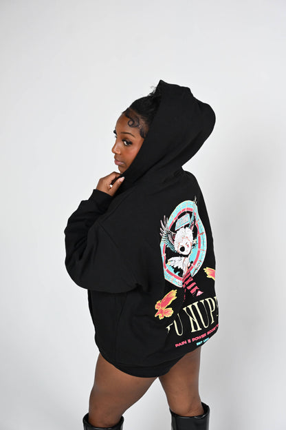 Pain II POWER Zip-Up Hoodie - Black