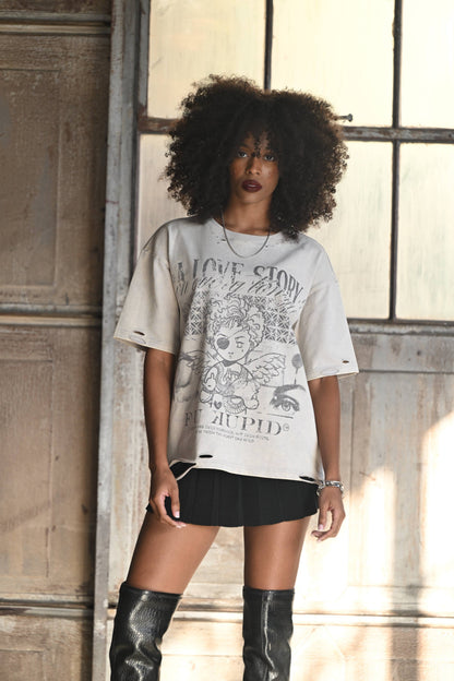 Love Story Tee - White