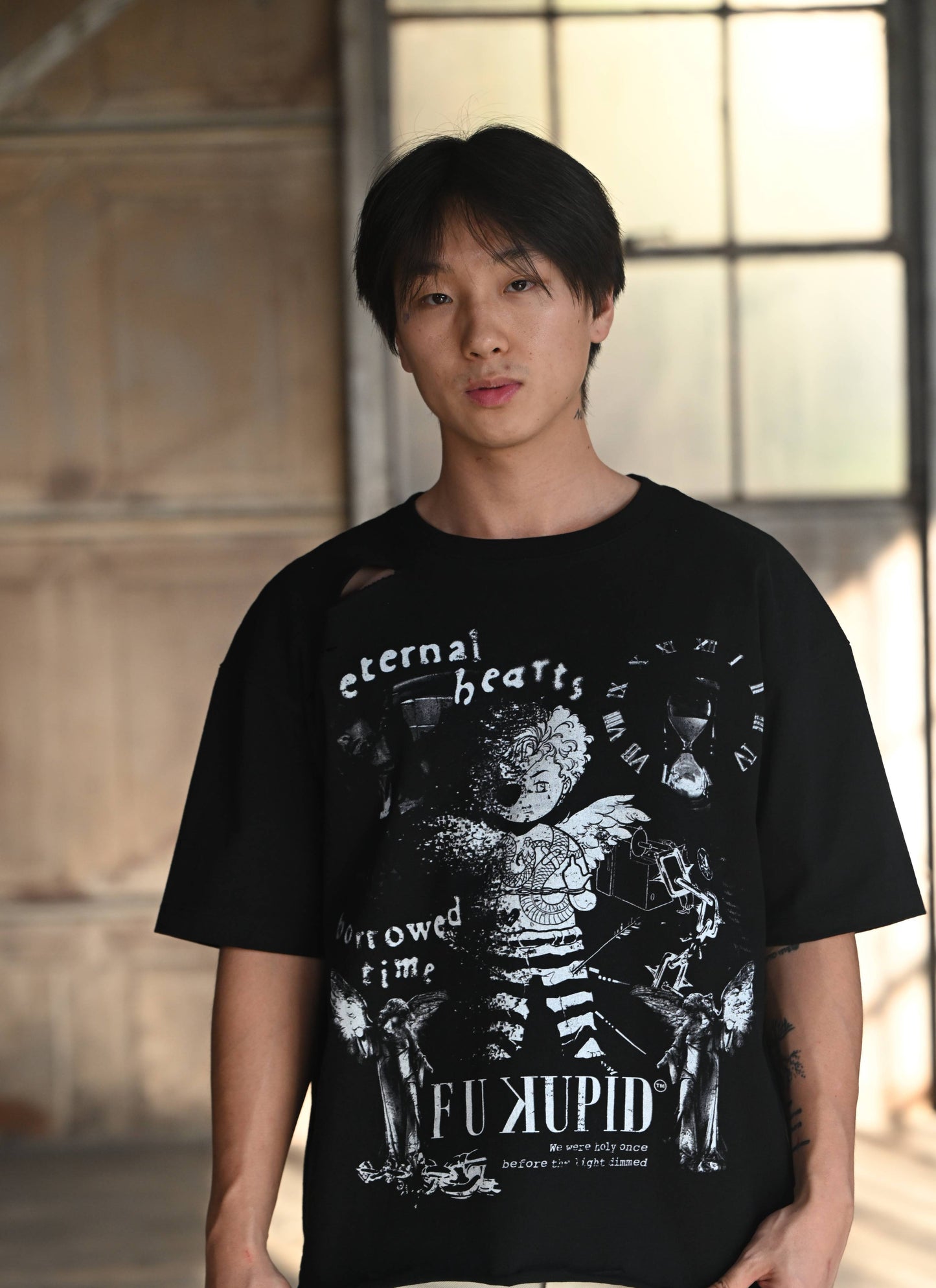 F U KUPID BLACK - Eternally Hearts Tee