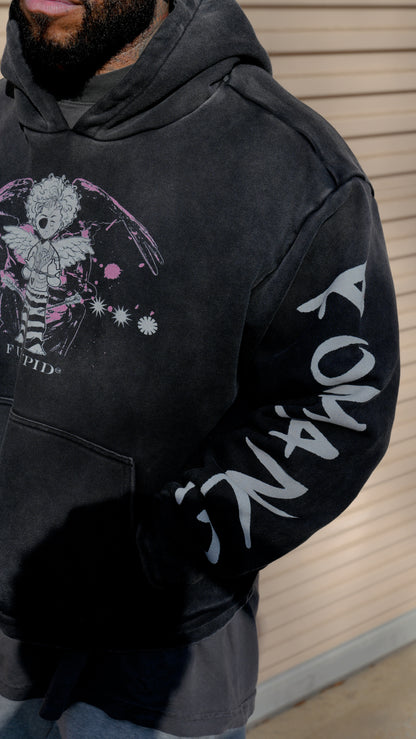 Midnight Romance Hoodie - Vintage Black