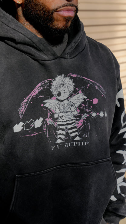 Midnight Romance Hoodie - Vintage Black